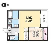 （仮称）ジーメゾン奈良エルカーサ 105 ｜ 奈良県奈良市法蓮町（賃貸アパート1LDK・1階・29.48㎡） その2