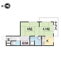 大阪府四條畷市大字岡山（賃貸アパート2K・1階・34.00㎡） その1