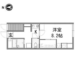 レオパレスＨａｌｆ　Ｍｏｏｎ 1階1Kの間取り