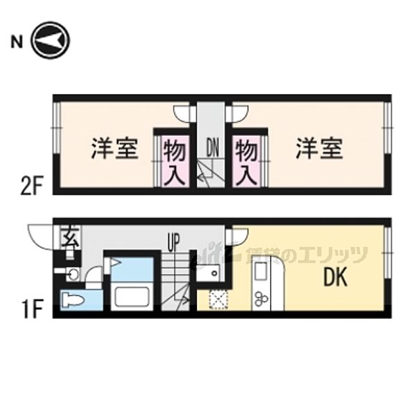 奈良県葛城市長尾(賃貸アパート2DK・1階・49.68㎡)の写真 その2