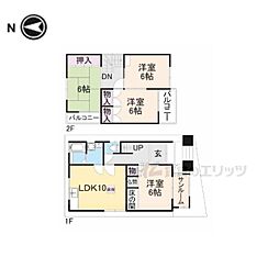 JR桜井線 柳本駅 徒歩14分の賃貸一戸建て 1階4LDKの間取り