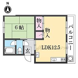第1中村ビル 3階1LDKの間取り