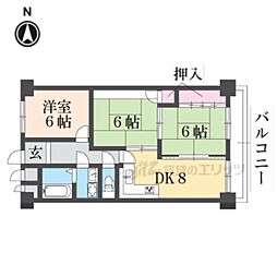 田村ビル 5階3DKの間取り