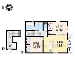 間取図画像 2LDK