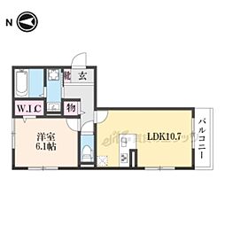 ラヴィベール 1LDKの間取図画像