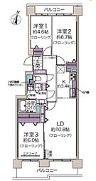 パークシティ大谷地Aコート 3LDKの間取図画像