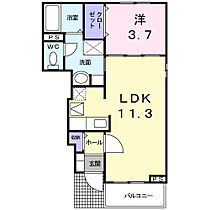 ジベルニーIII 104 ｜ 群馬県高崎市大八木町1931-1（賃貸アパート1LDK・1階・37.13㎡） その2