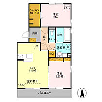 スカイハートシー 301 ｜ 群馬県伊勢崎市下植木町541-1（賃貸アパート2LDK・3階・58.45㎡） その2