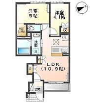 ニューサンフレッチェIII 103 ｜ 埼玉県深谷市東方（賃貸アパート2LDK・1階・45.29㎡） その2