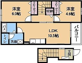 ルミナス  ｜ 滋賀県栗東市御園（賃貸アパート2LDK・2階・51.67㎡） その2