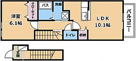 コーポ和広  ｜ 滋賀県草津市矢橋町（賃貸アパート1LDK・2階・42.37㎡） その2