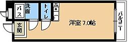 クッキィー石山寺 1階ワンルームの間取り