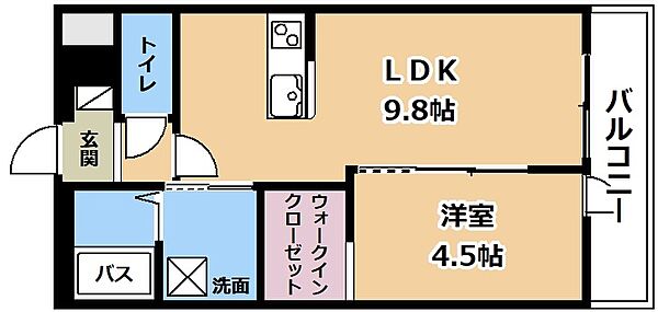 ポンテ・リング　弐番館 ｜滋賀県守山市古高町(賃貸アパート1LDK・2階・36.00㎡)の写真 その2