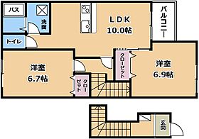 ケーニヒスクローネ（2LDK）  ｜ 滋賀県大津市石山寺3丁目（賃貸アパート2LDK・2階・56.53㎡） その2