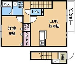 プリミエールかがやきの丘　A棟  ｜ 滋賀県草津市追分南6丁目（賃貸アパート1LDK・2階・51.14㎡） その2