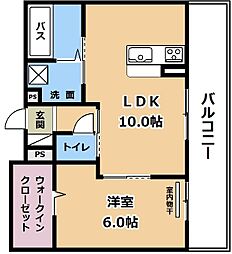 JR東海道・山陽本線 膳所駅 徒歩13分の賃貸アパート 3階1LDKの間取り
