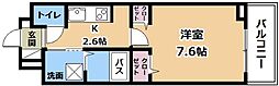 ルフレ 2階1Kの間取り