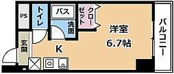 エミネンスコート瀬田 7階ワンルームの間取り