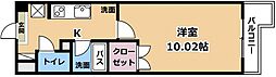 アートプラザ124 1Kの間取図画像