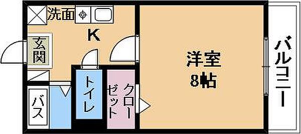 ウィングヒルズ笠山 ｜滋賀県草津市笠山4丁目(賃貸アパート1K・2階・24.85㎡)の写真 その2