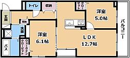 SYS大将軍 2LDKの間取図画像