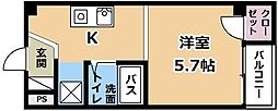 ベ・リンダ ワンルームの間取図画像