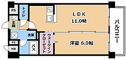 プリエボヌール 1LDKの間取図画像