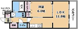 SYS大将軍 1LDKの間取図画像