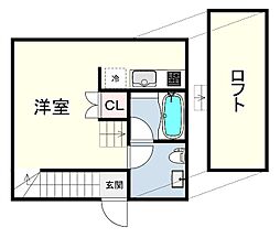REGULUS　KONAN　YAMATE（レグルス甲南山手） 1階1Kの間取り