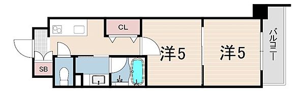 コンフォリア西宮 ｜兵庫県西宮市六湛寺町(賃貸マンション2K・1階・31.56㎡)の写真 その2