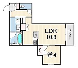 FOREST MONZENCHO EAST 1LDKの間取図画像