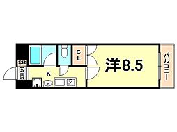 ラ・スリーズクレハ 1Kの間取図画像