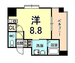 アーバンビュー西宮 ワンルームの間取図画像