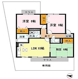 サニーコート香枦園 3LDKの間取図画像