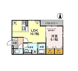 ルミナーレ 1LDKの間取図画像