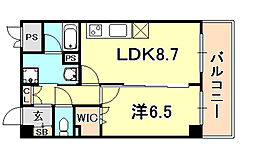α-Lyra 1LDKの間取図画像