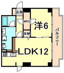 NORTH昭和 1LDKの間取図画像