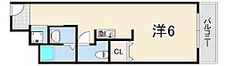 菟原ビル ワンルームの間取図画像