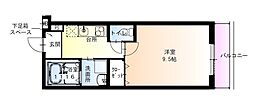 フジパレス西宮久寿川 1Kの間取図画像