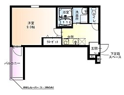 フジパレス西宮久寿川 1Kの間取図画像