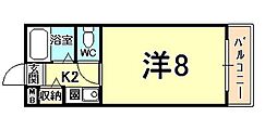 エトール6 1Kの間取図画像