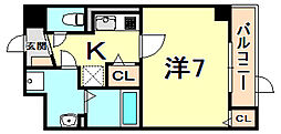 ジェーハイム 1Kの間取図画像