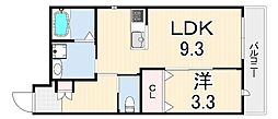 L-CUBE 1LDKの間取図画像