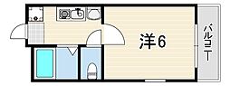 ステラハウス37 1Kの間取図画像