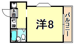 セレクト三愛 1Kの間取図画像