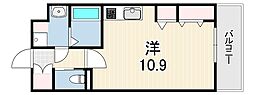 サンセール西宮 ワンルームの間取図画像