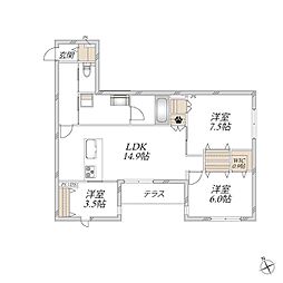WING TOWA MAISON 3LDKの間取図画像