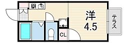 それいゆ門戸 ワンルームの間取図画像