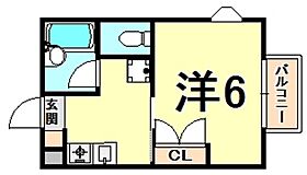 福来西宮北口  ｜ 兵庫県西宮市平木町（賃貸アパート1K・2階・22.35㎡） その2