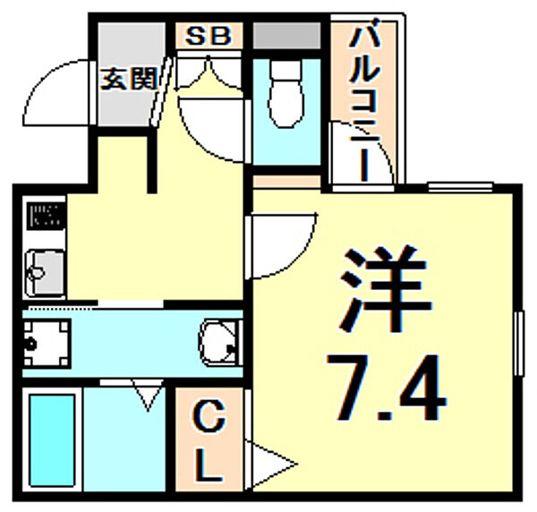 ラ・フォルム西宮北口 ｜兵庫県西宮市平木町(賃貸マンション1K・3階・25.38㎡)の写真 その2